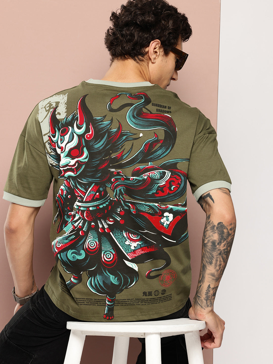 Stormborn Mens Half Sleeve Drop Shoulder Printed Oversized Fit T-Shirts