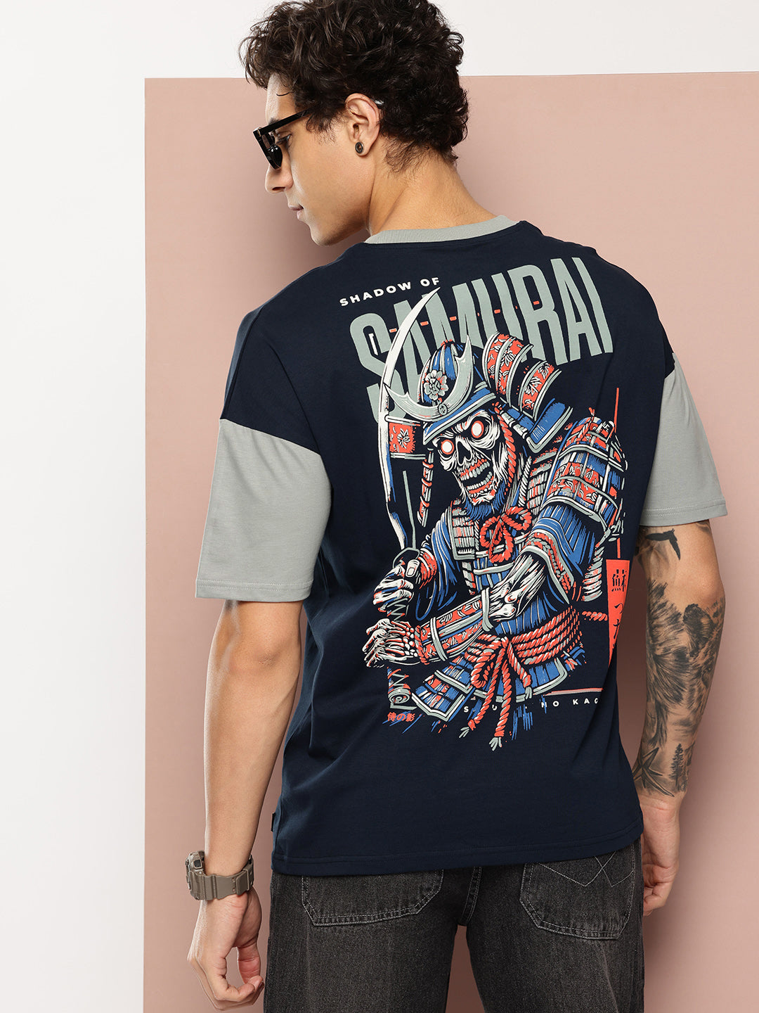 Stormborn Mens Half Sleeve Drop Shoulder Printed Oversized Fit T-Shirts