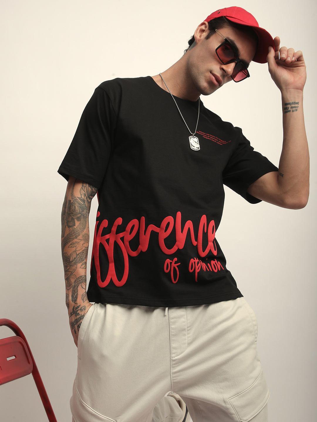 Mens Half Sleeve Round Neck Printed Oversized Fit Tshirts