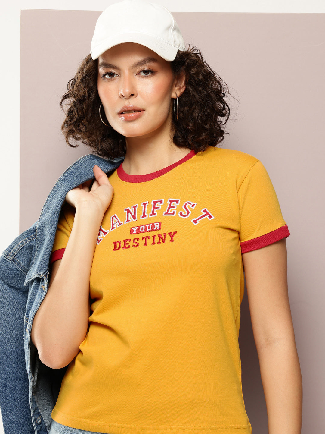 Womens Half Sleeve Round Neck Printed Regular Fit Tshirts
