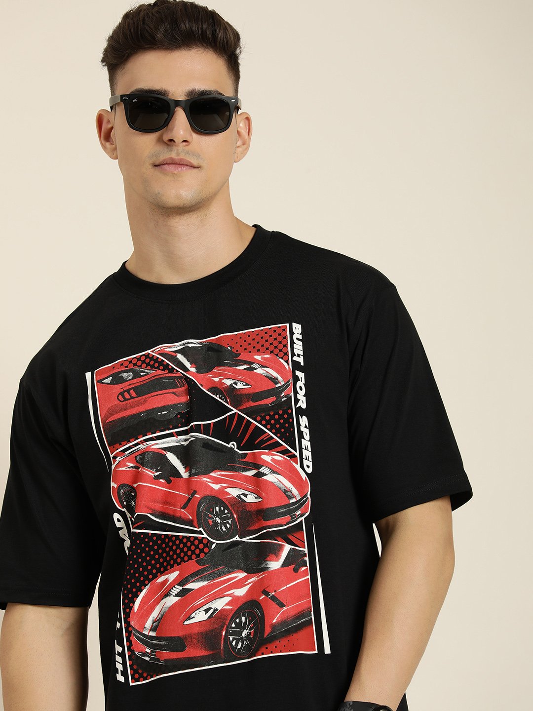Mens Half Sleeve Round Neck Oversized Fit T-Shirts