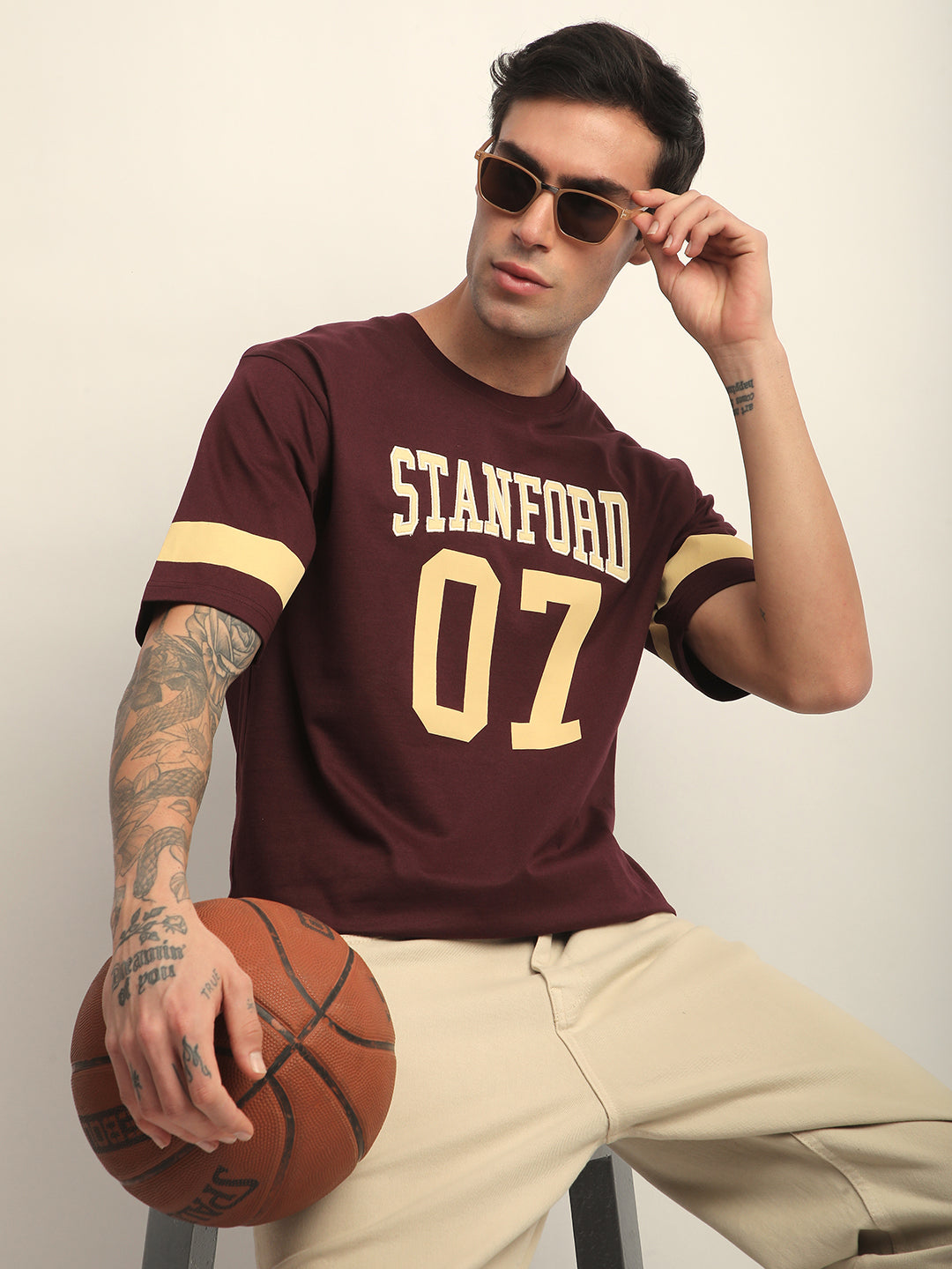 Mens Half Sleeve Round Neck Printed Oversized Fit Tshirts