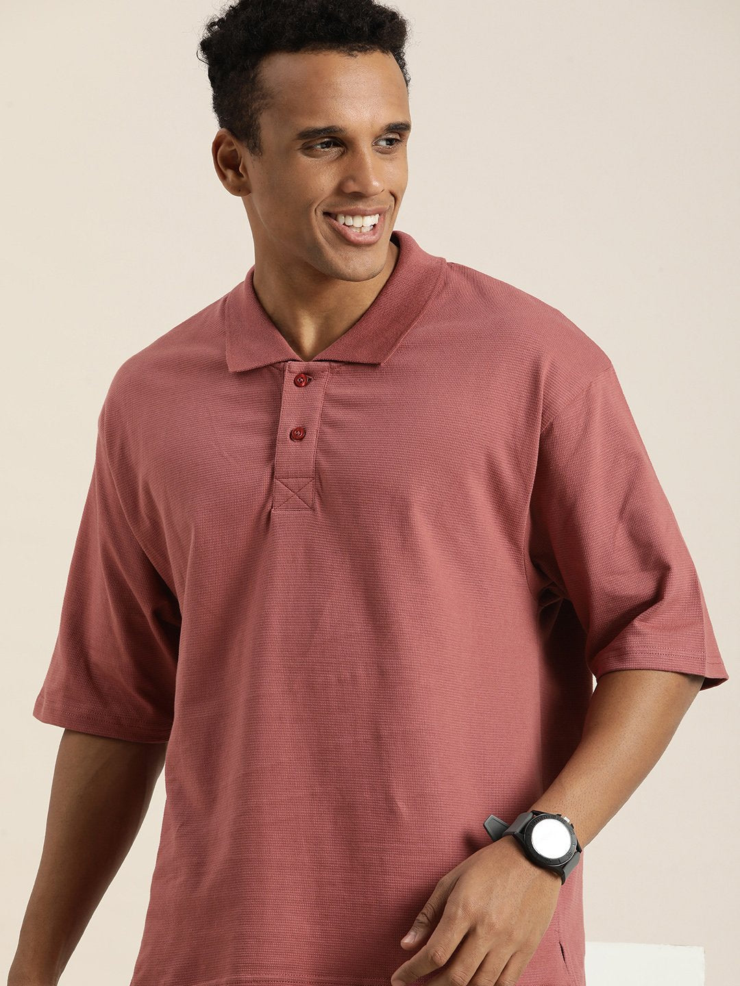 Mens Half Sleeve Oversized Fit Polo T-Shirts