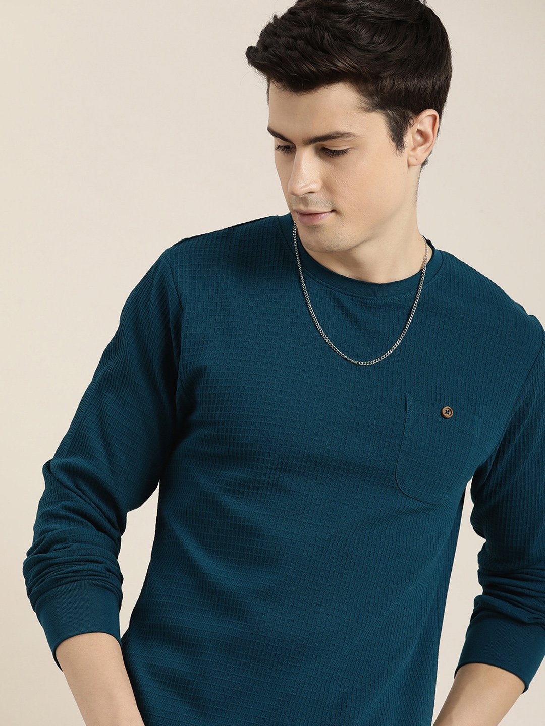 Mens Full Sleeve Round Neck Regular Fit T-Shirts