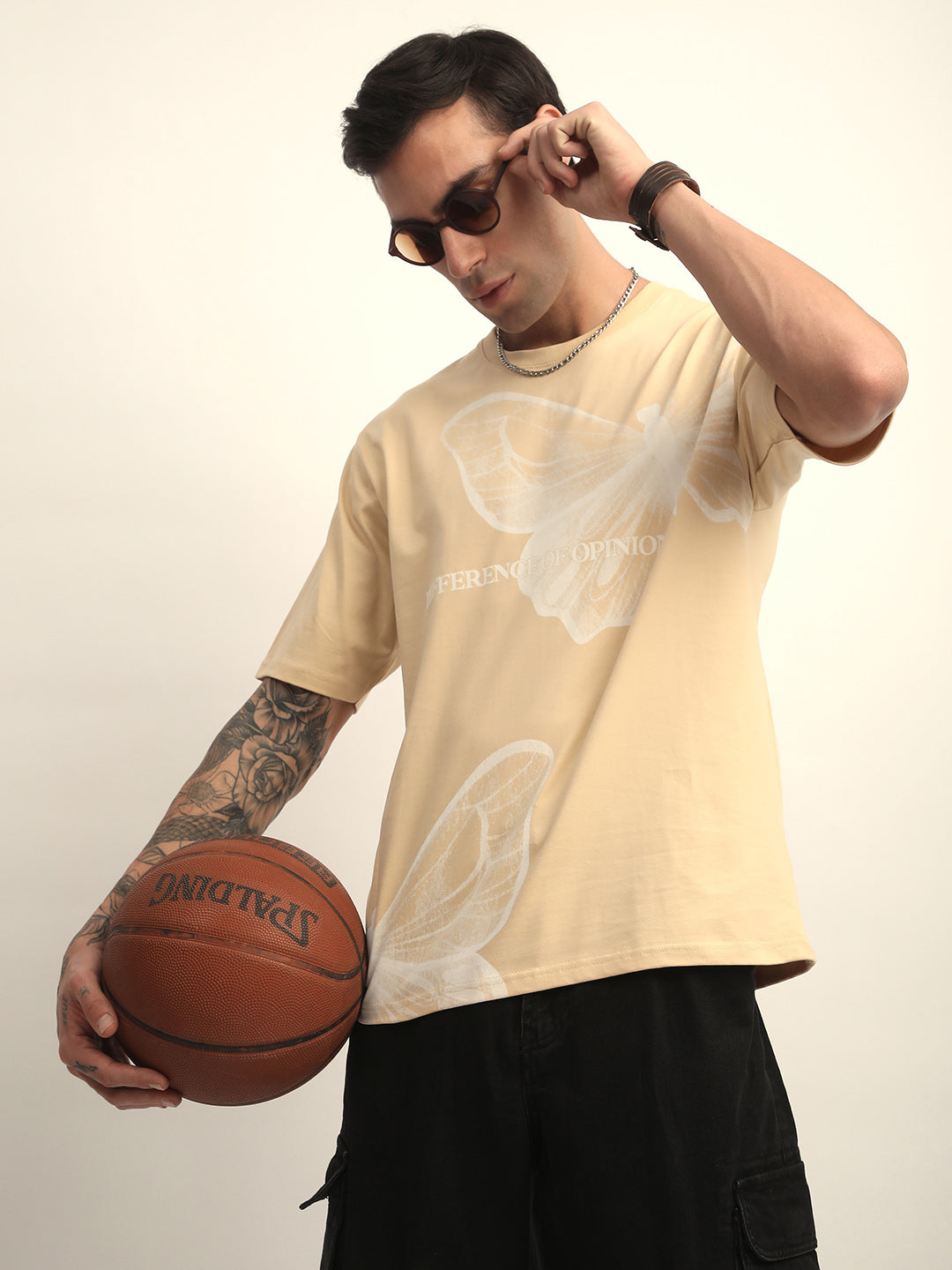 Mens Half Sleeve Round Neck Printed Oversized Fit Tshirts