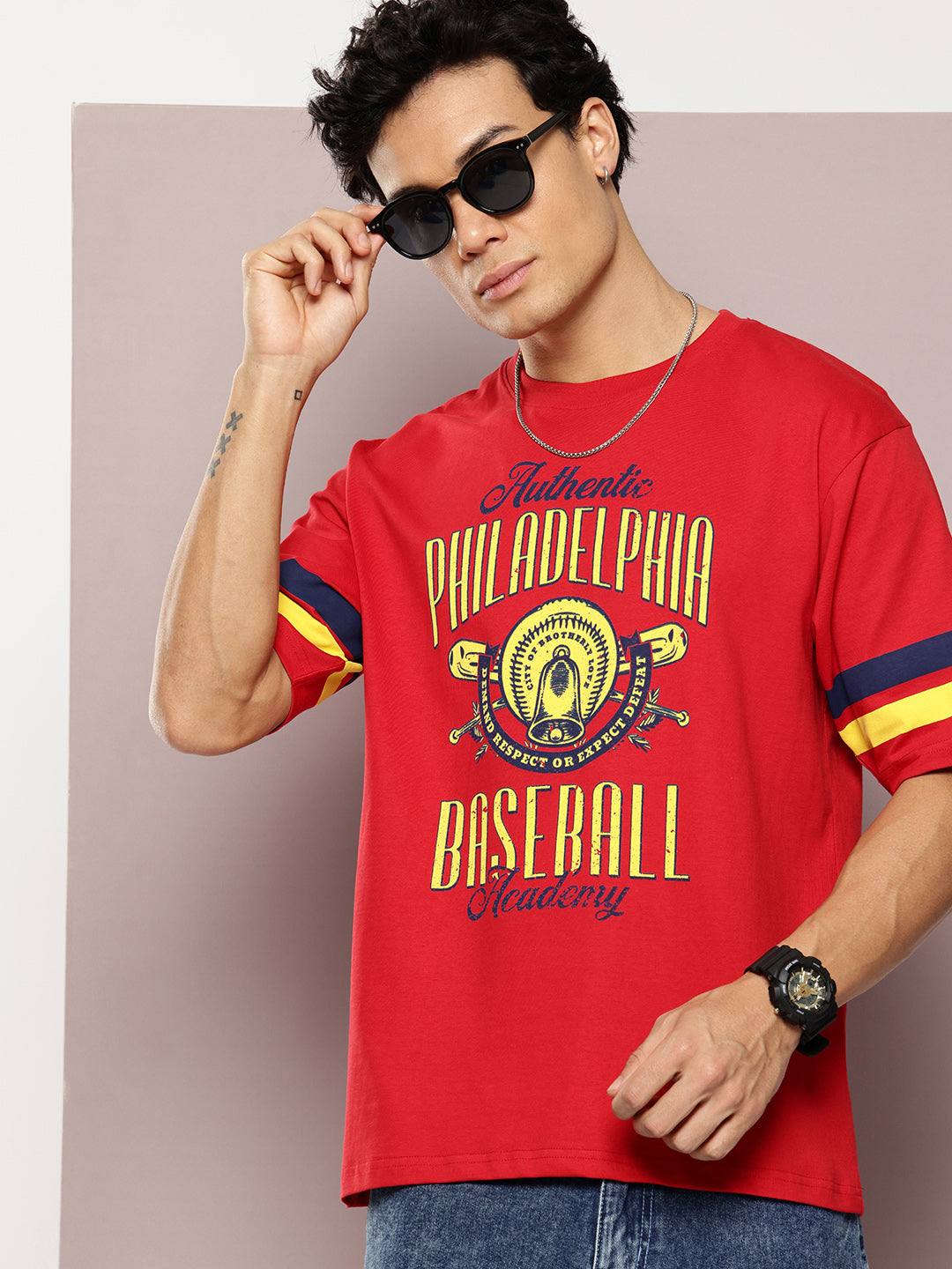 Mens Half Sleeve Round Neck Printed Oversized Fit Tshirts