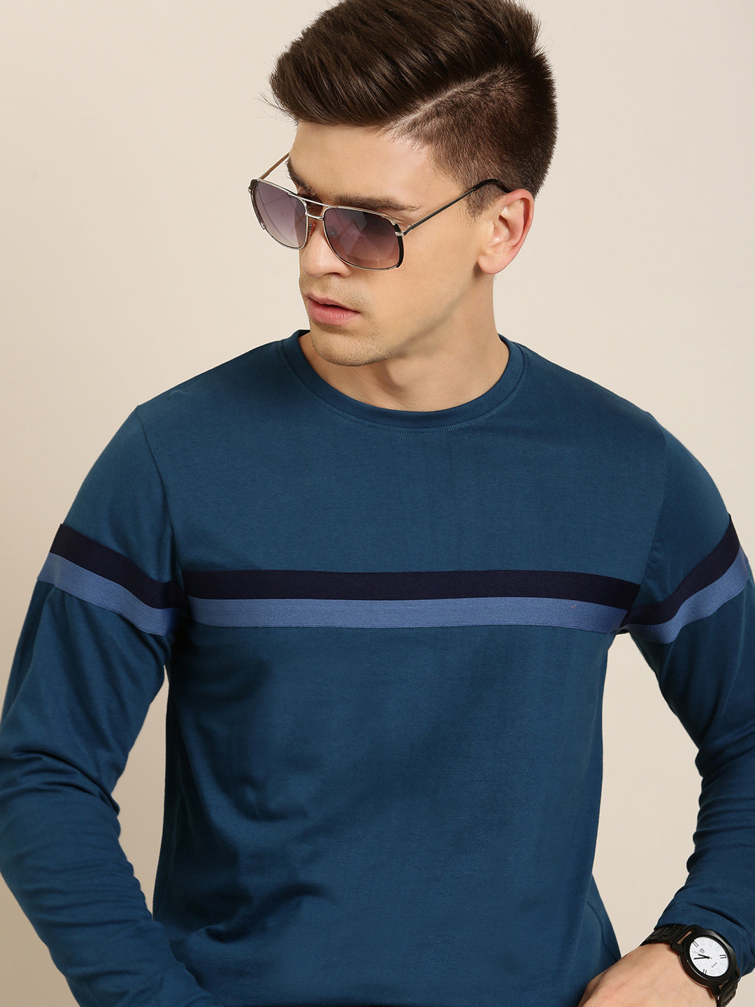 Mens Full Sleeve Round Neck Regular Fit T-Shirts