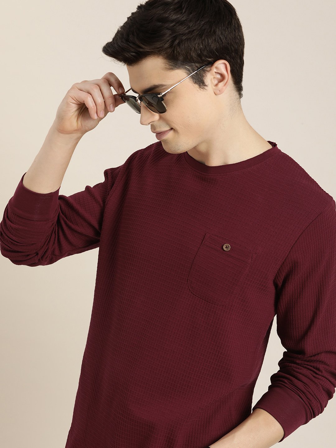 Mens Full Sleeve Round Neck Regular Fit T-Shirts