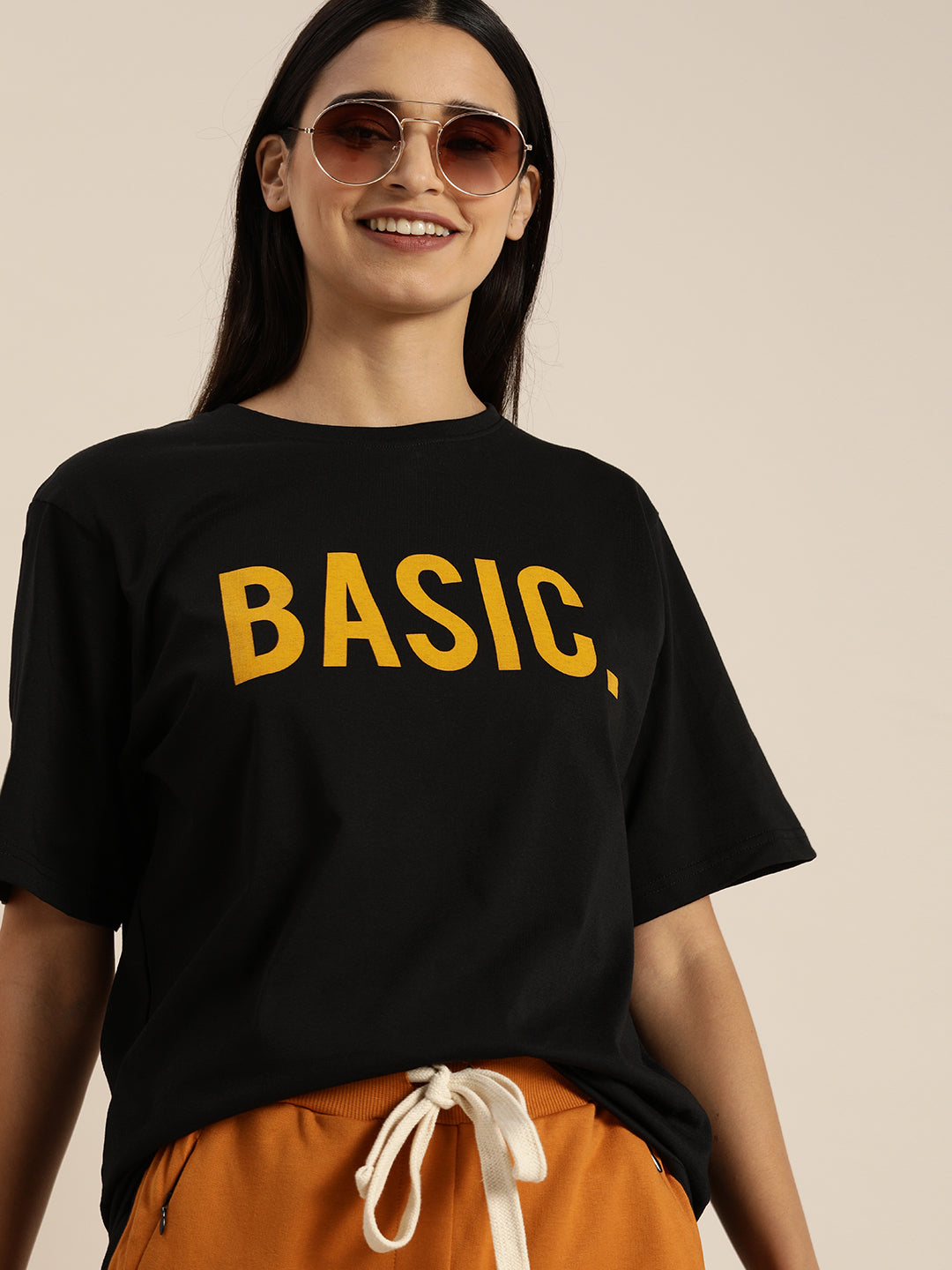 Womens Half Sleeve Round Neck Oversized Fit T-Shirts
