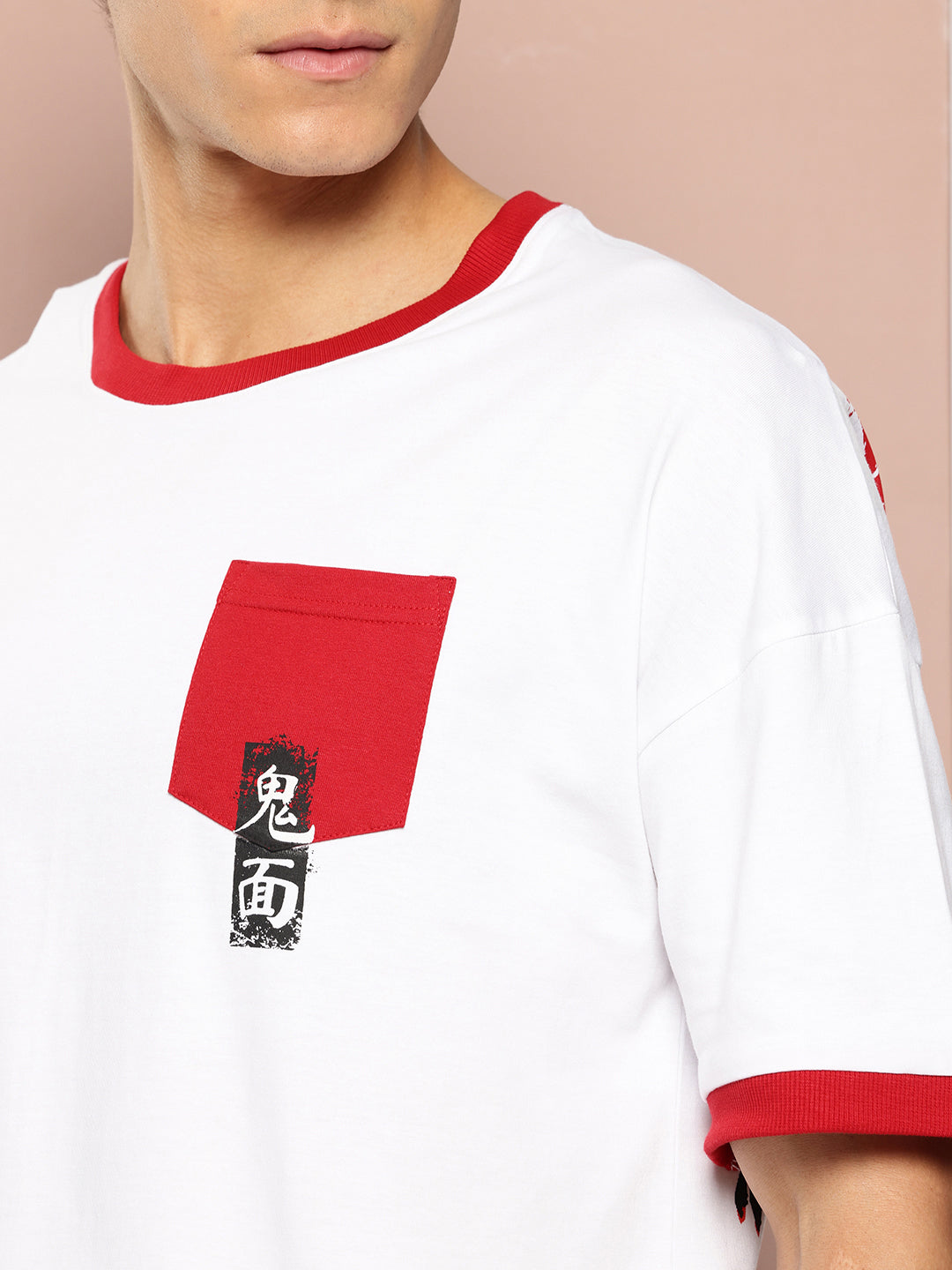 Stormborn Mens Half Sleeve Drop Shoulder Printed Oversized Fit T-Shirts