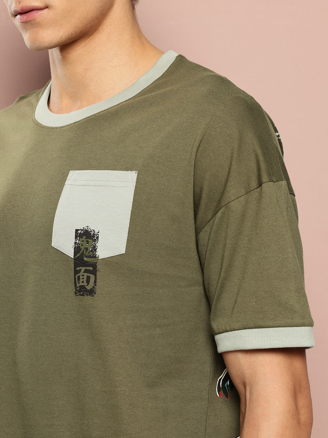 Stormborn Mens Half Sleeve Drop Shoulder Printed Oversized Fit T-Shirts