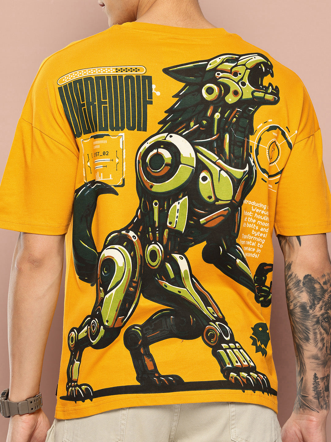 Stormborn Mens Half Sleeve Drop Shoulder Printed Oversized Fit T-Shirts