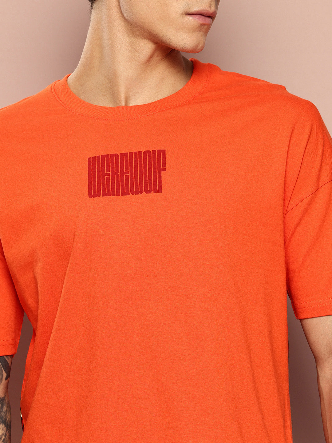 Stormborn Mens Half Sleeve Drop Shoulder Printed Oversized Fit T-Shirts