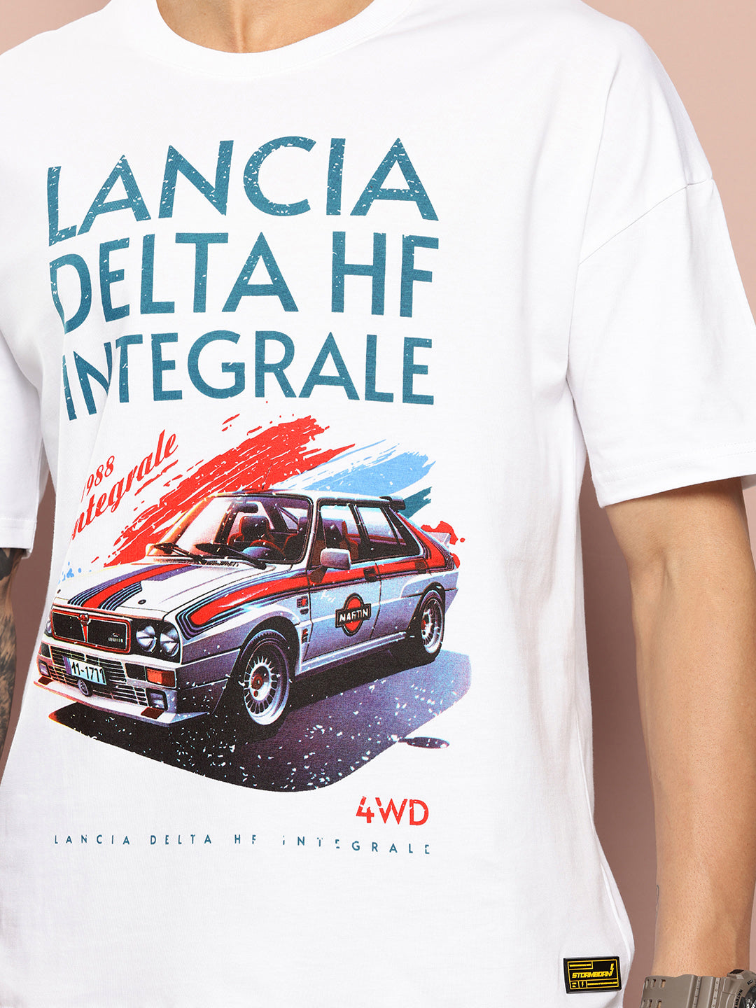 Stormborn Mens Half Sleeve Drop Shoulder Printed Oversized Fit T-Shirts