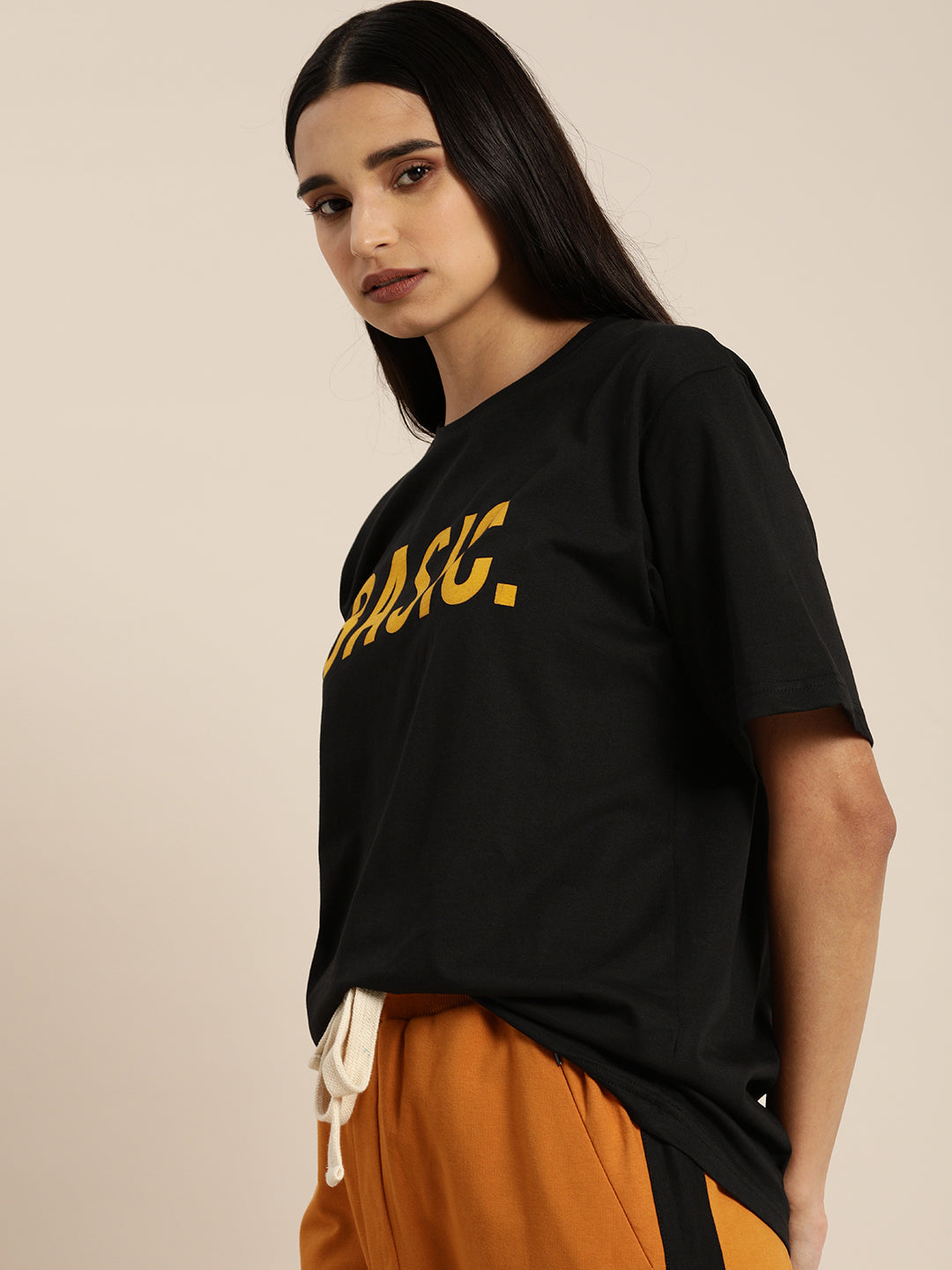 Womens Half Sleeve Round Neck Oversized Fit T-Shirts
