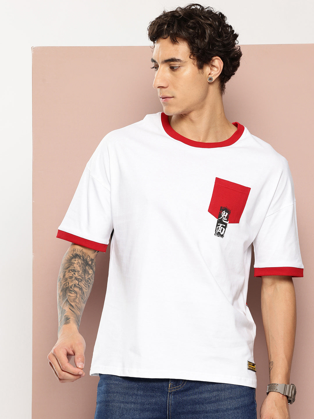 Stormborn Mens Half Sleeve Drop Shoulder Printed Oversized Fit T-Shirts