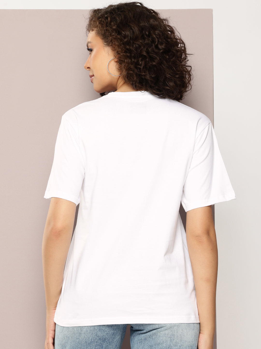 DILLINGER Womens Half Sleeve Round Neck Printed Oversized Fit Tshirts