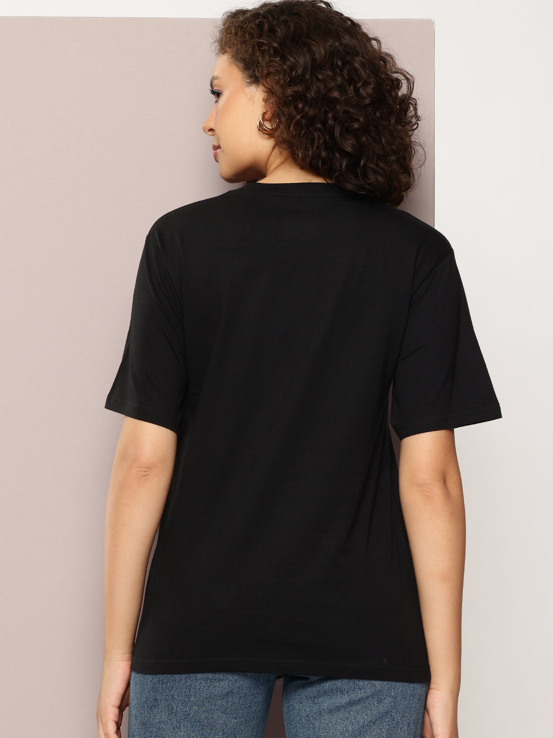 DILLINGER Womens Half Sleeve Round Neck Printed Oversized Fit Tshirts