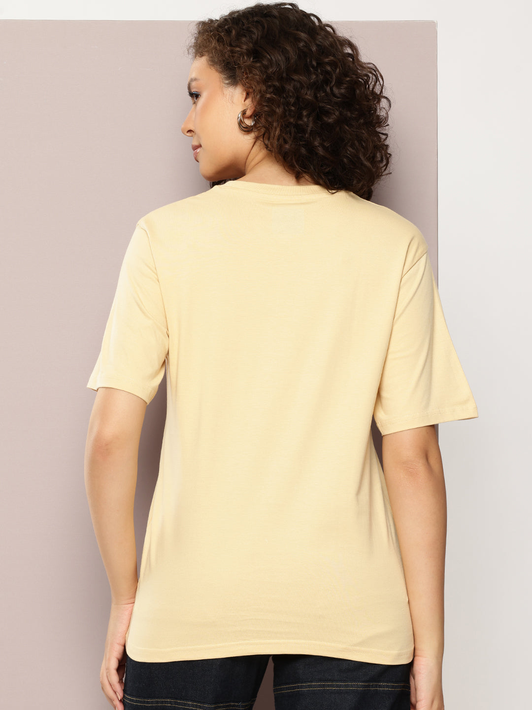 DILLINGER Womens Half Sleeve Round Neck Printed Oversized Fit Tshirts