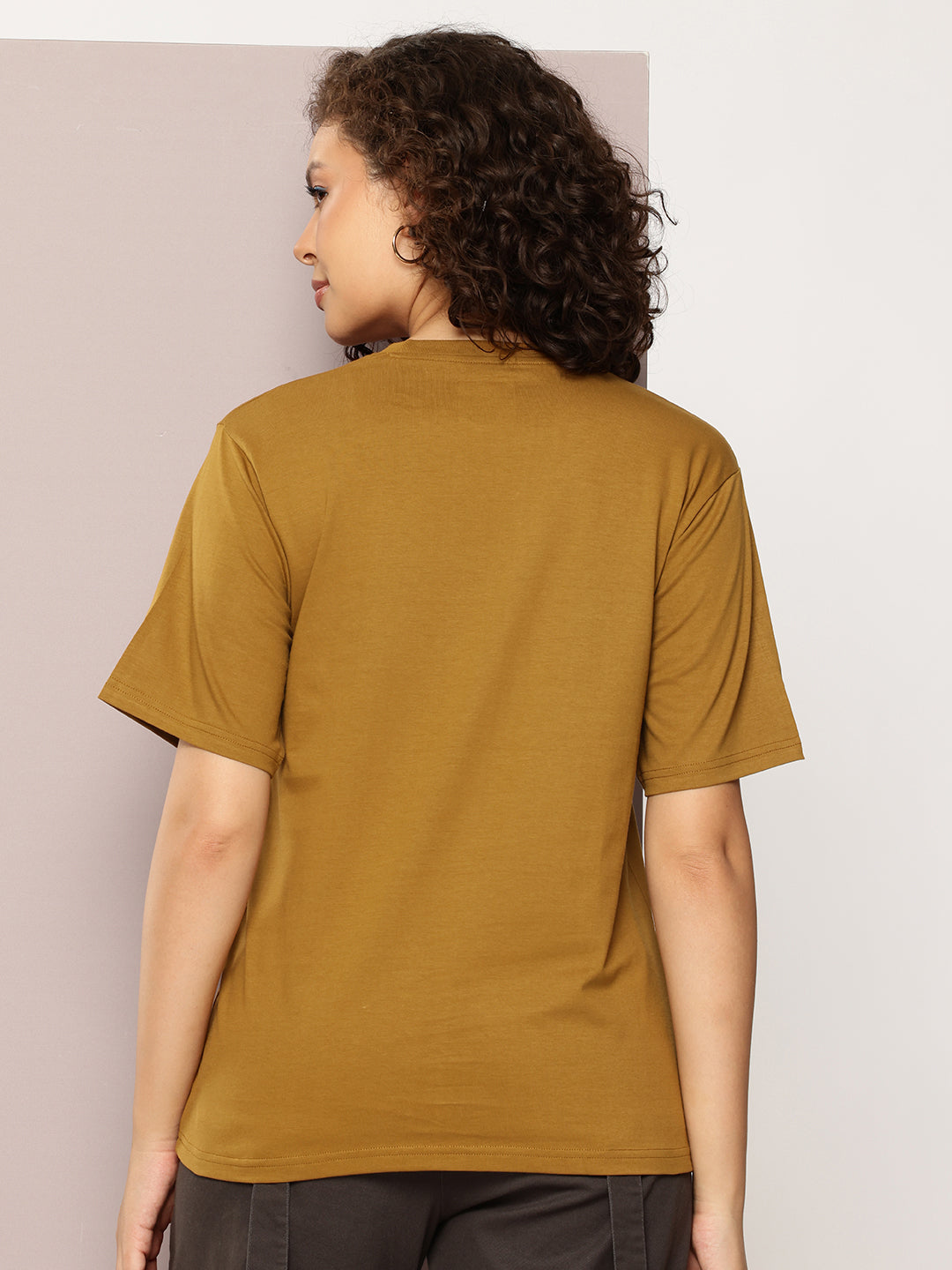 DILLINGER Womens Half Sleeve Round Neck Printed Oversized Fit Tshirts