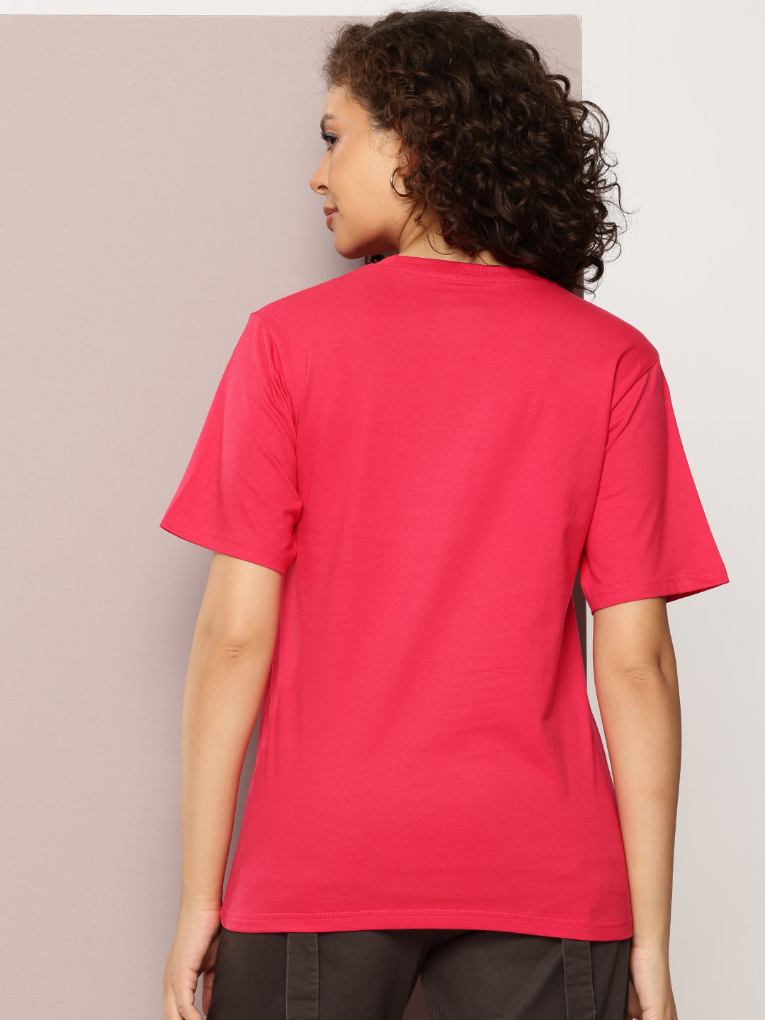 DILLINGER Womens Half Sleeve Round Neck Printed Oversized Fit Tshirts