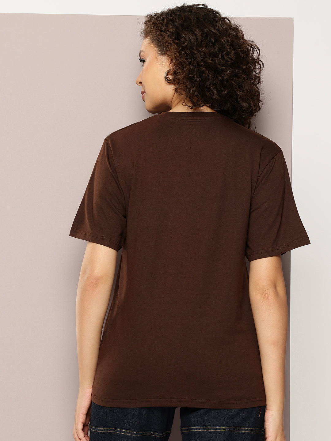 DILLINGER Womens Half Sleeve Round Neck Printed Oversized Fit Tshirts