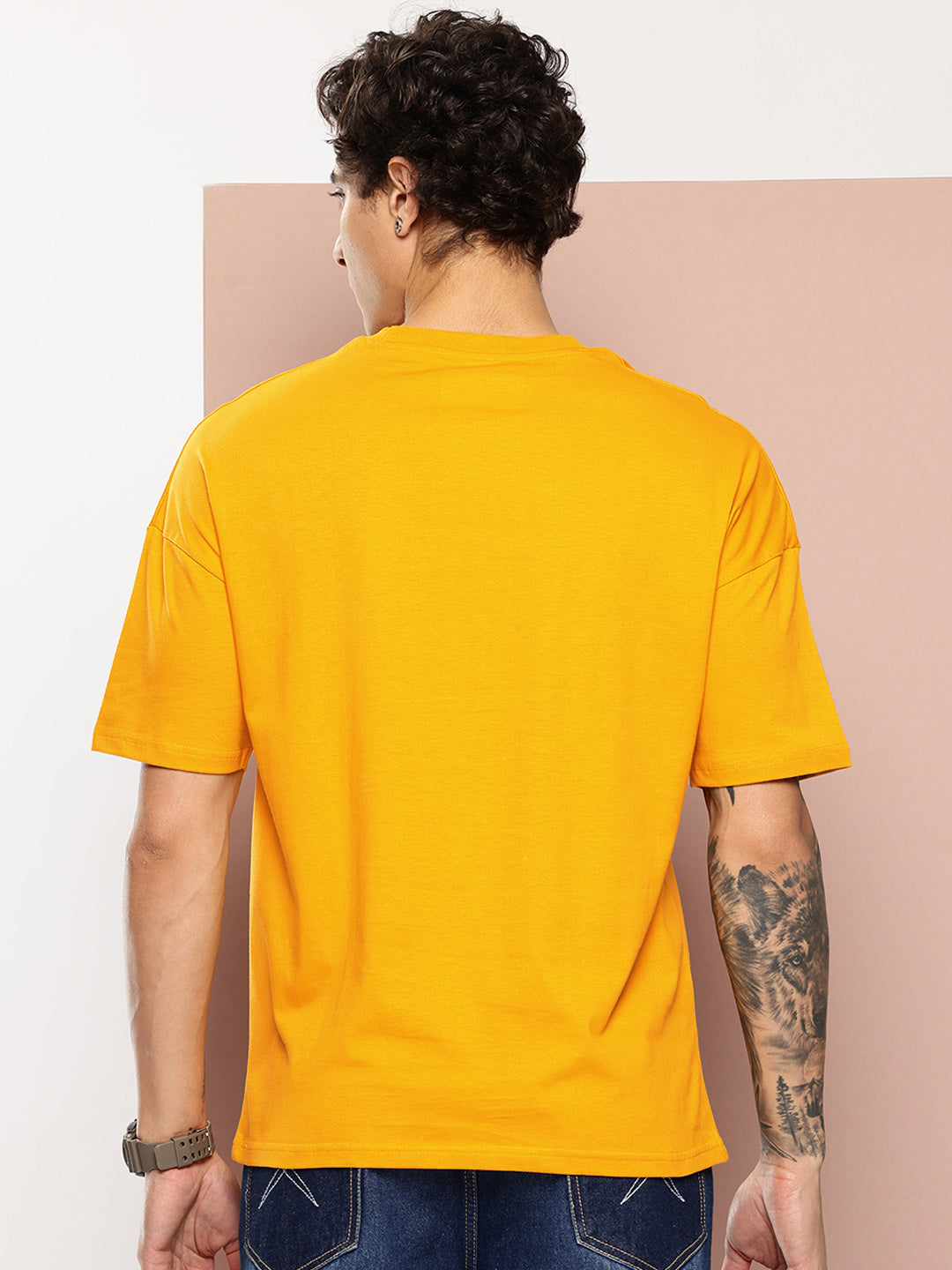 Stormborn Mens Half Sleeve Drop Shoulder Printed Oversized Fit T-Shirts
