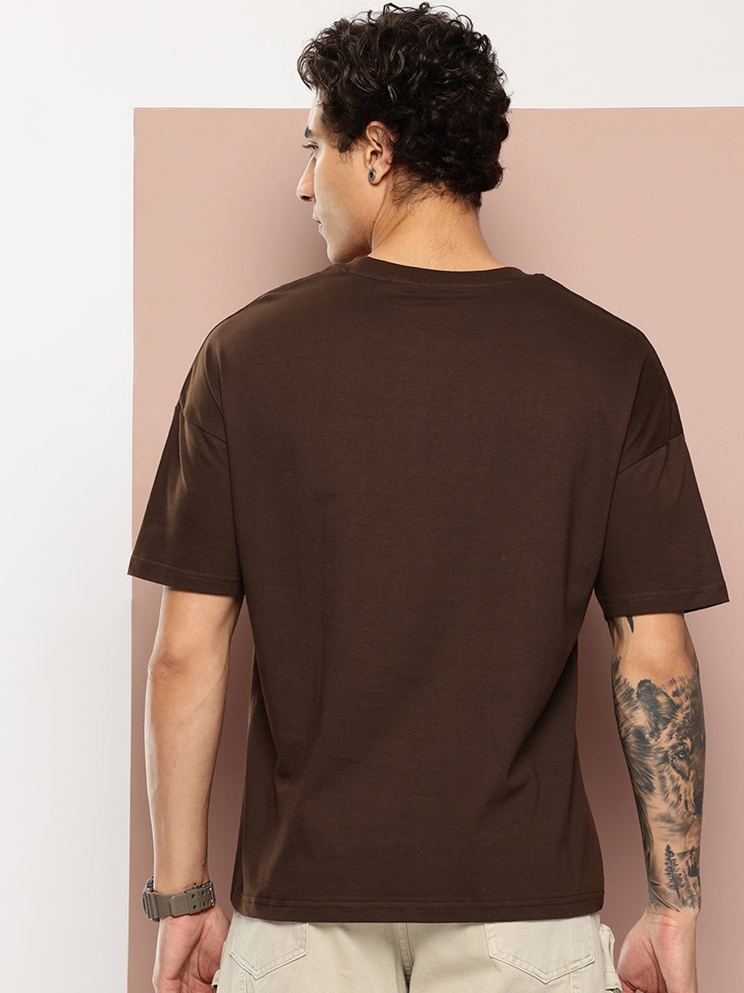 Stormborn Mens Half Sleeve Drop Shoulder Printed Oversized Fit T-Shirts