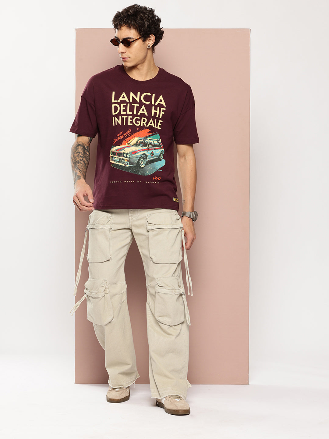 Stormborn Mens Half Sleeve Drop Shoulder Printed Oversized Fit T-Shirts