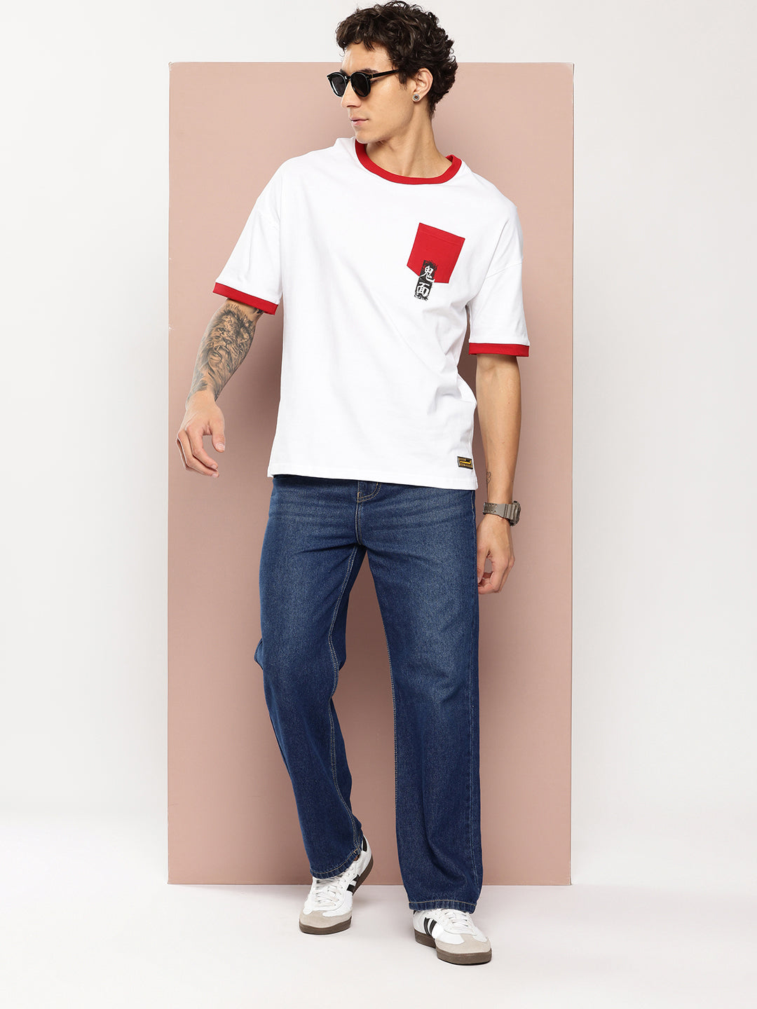 Stormborn Mens Half Sleeve Drop Shoulder Printed Oversized Fit T-Shirts