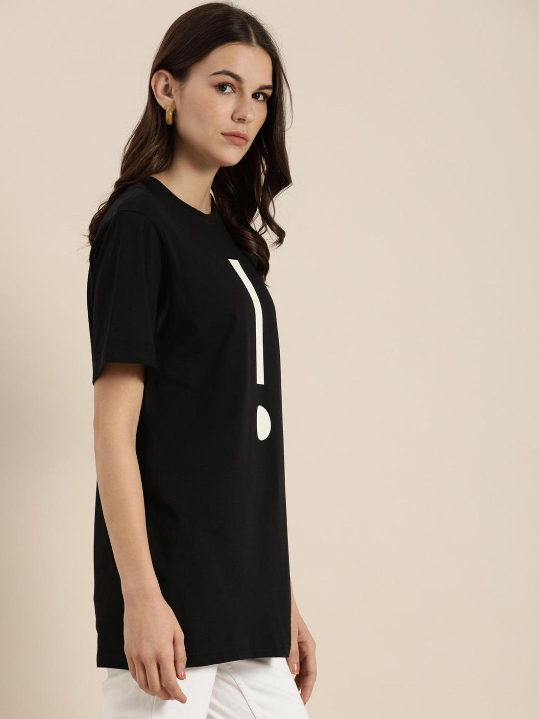 DILLINGER Womens Half Sleeve Round Neck Oversized Fit T-Shirts