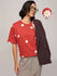 Womens Puff Printed Oversized Fit Cotton T-Shirt
