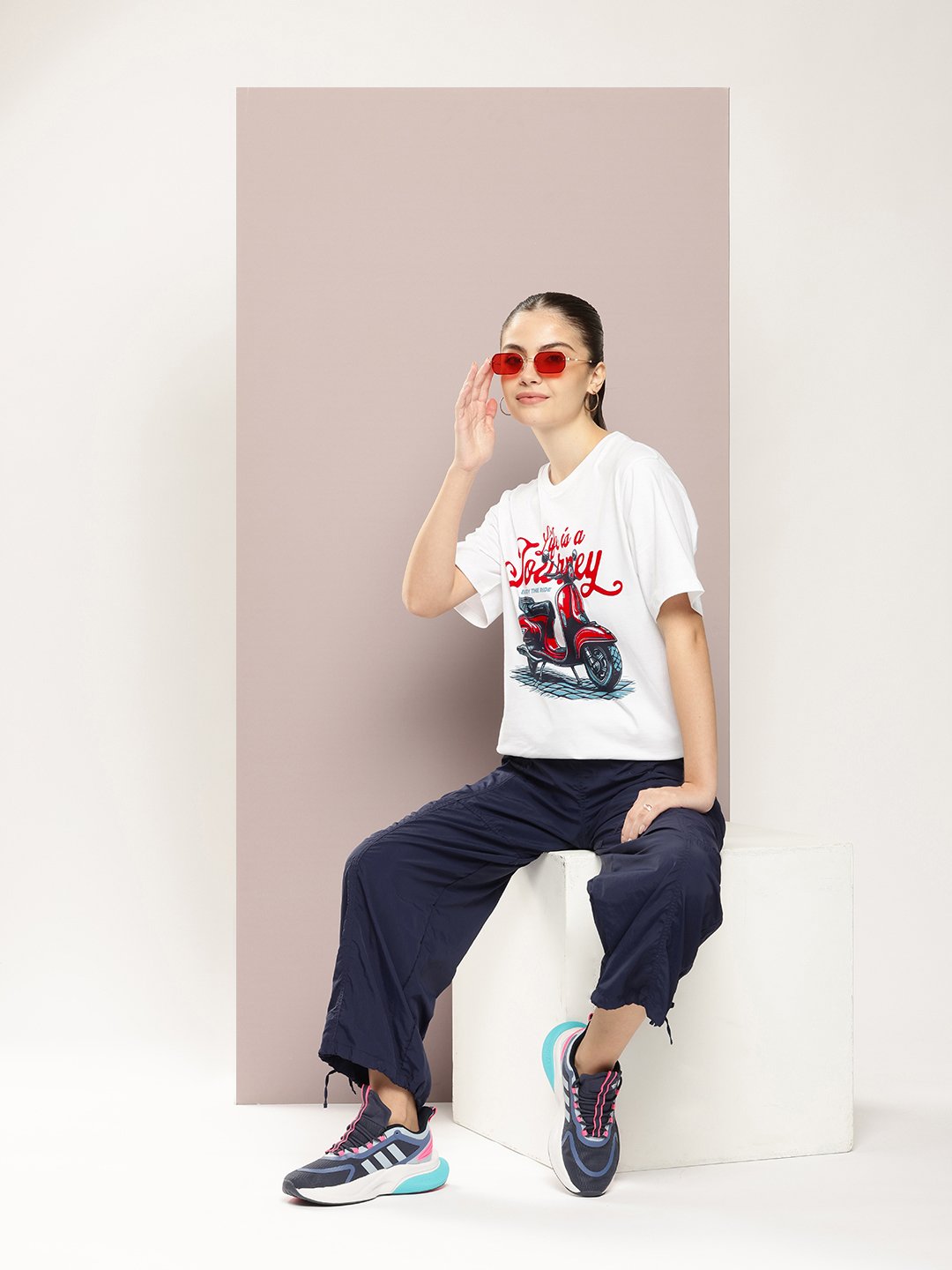 Womens Half Sleeve Round Neck Oversized Fit T-Shirts
