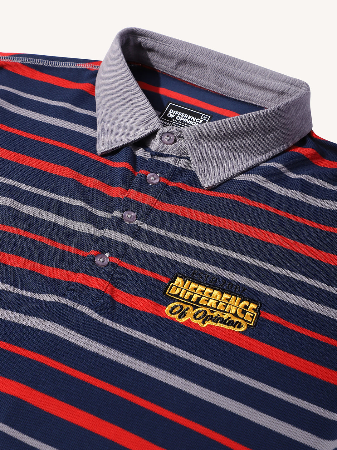 Mens Full Sleeve Polo Neck Embroidered Regular Fit Tshirts