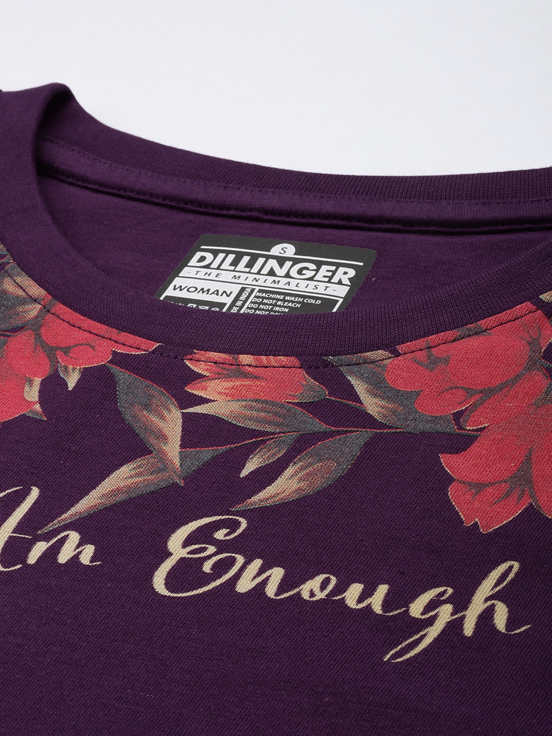 Womens Full Sleeve Round Neck Printed Oversized Fit Tshirts