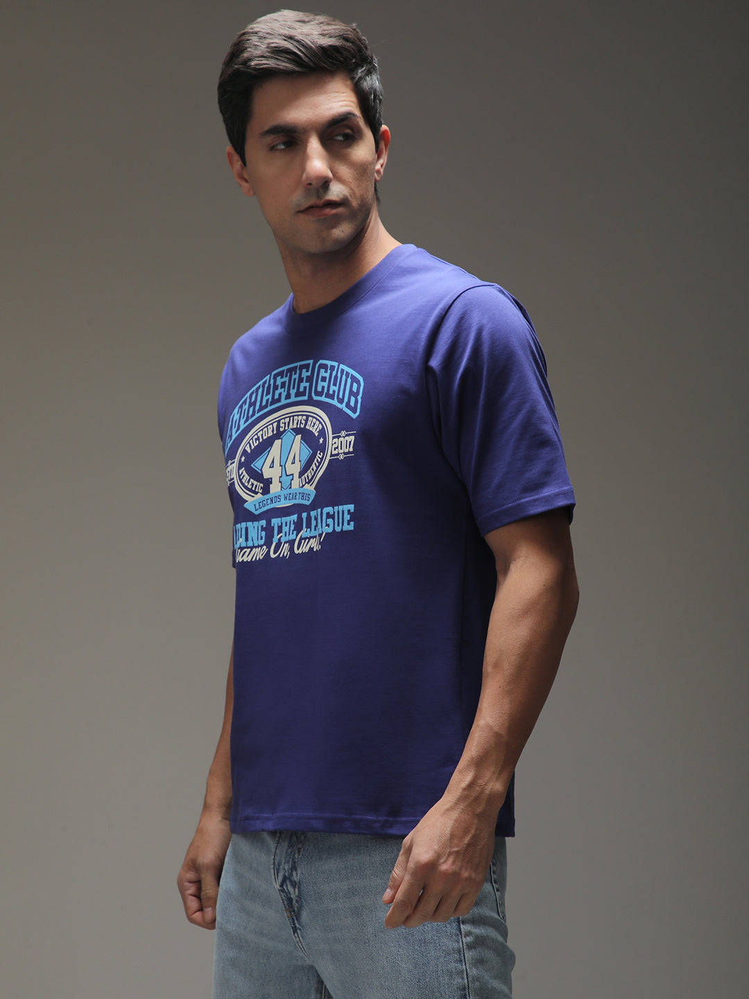 Mens Half Sleeve Round Neck Printed Oversized Fit Tshirts