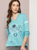 Womens Full Sleeve Round Neck Printed Oversized Fit Tshirts