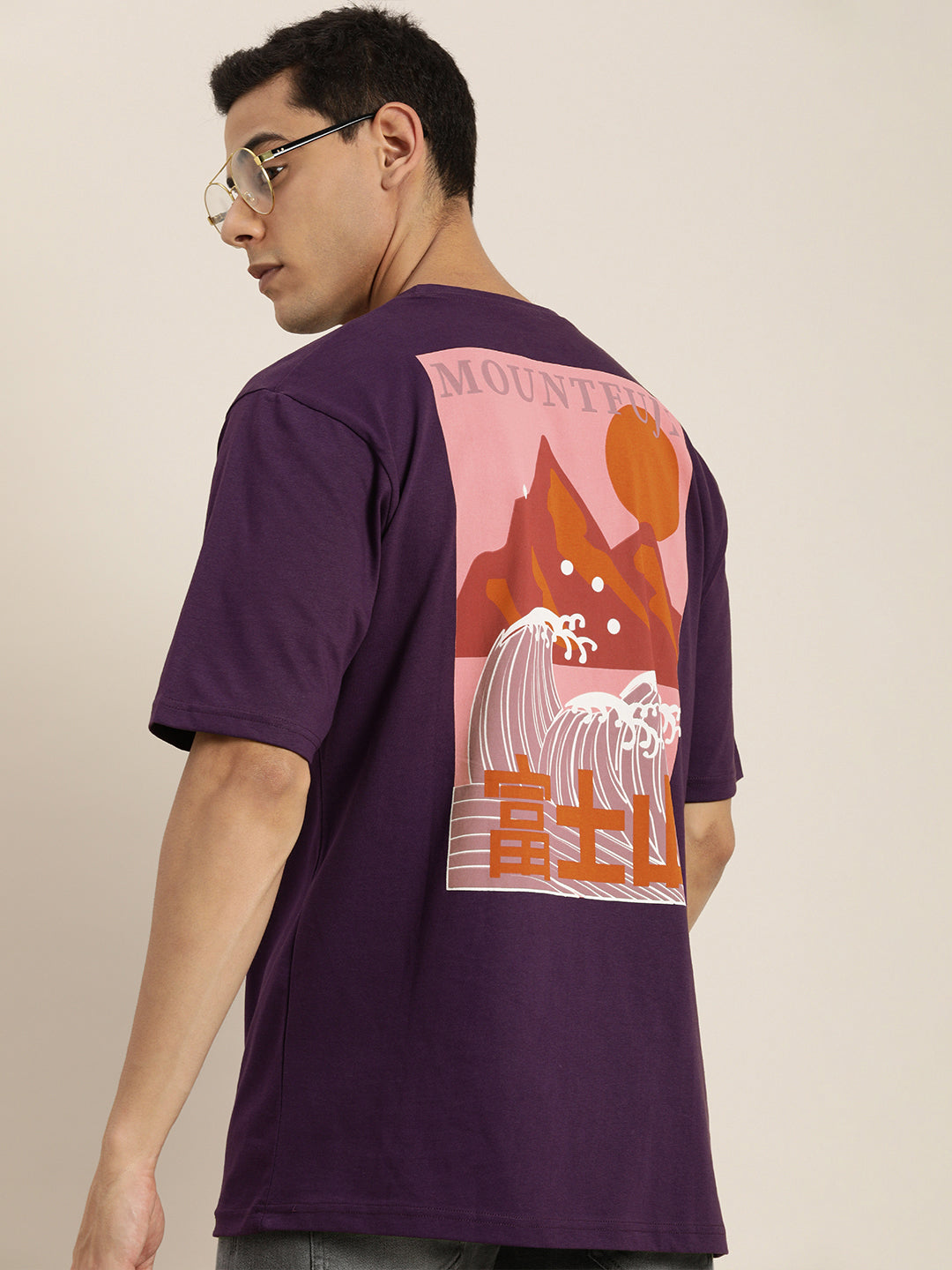 Mens Half Sleeve Round Neck Oversized Fit T-Shirts