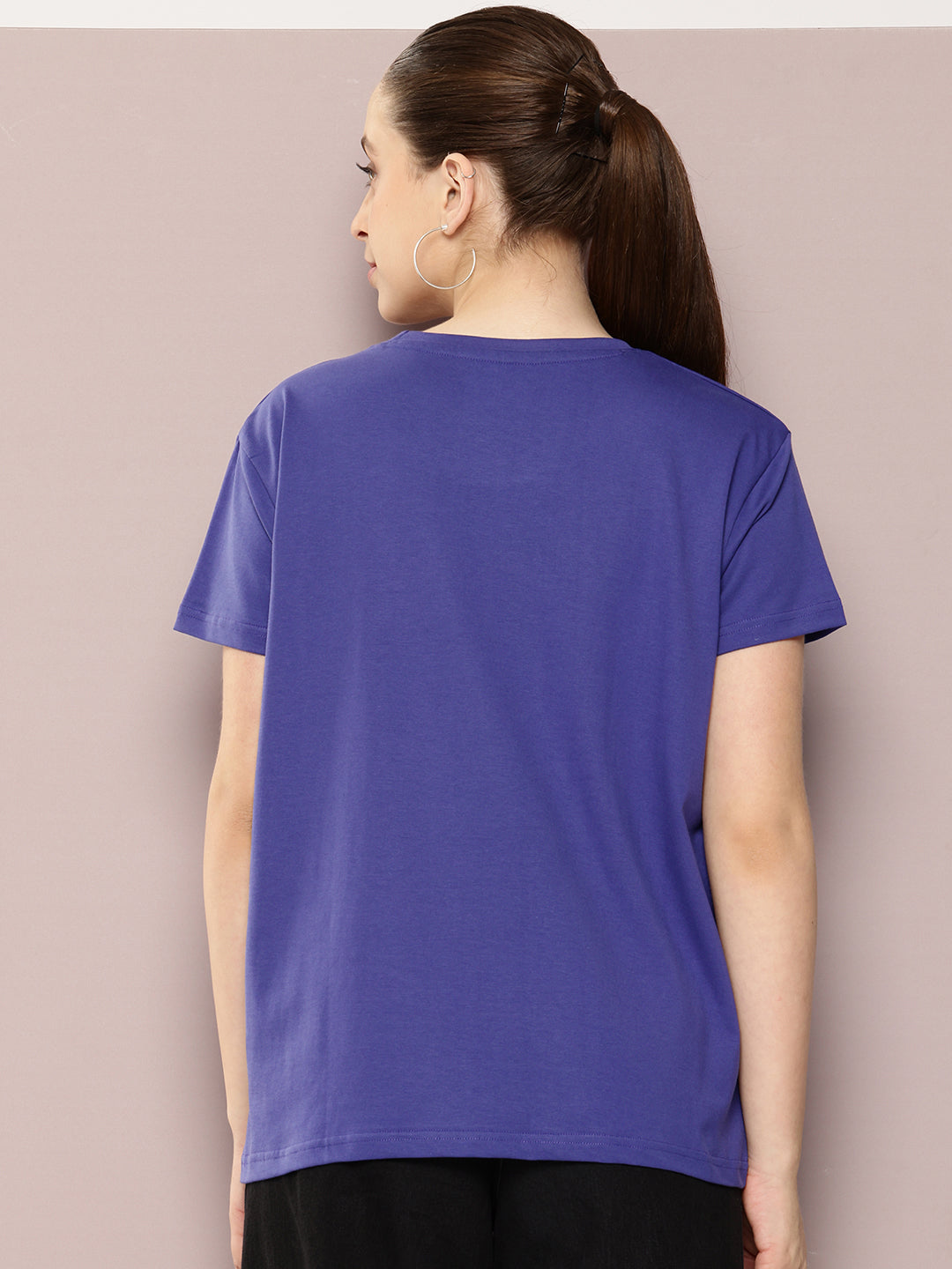 Womens Half Sleeve Round Neck Printed Boxy Fit Tshirts