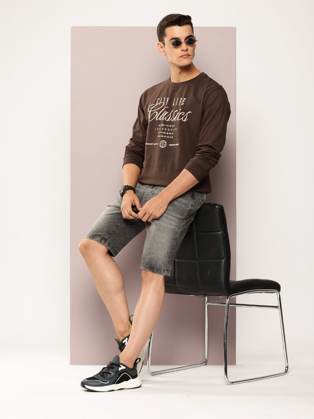 Mens Full Sleeve Round Neck Printed Oversized Fit Tshirts