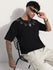 Mens Half Sleeve Round Neck Embroidered Oversized Fit Tshirts