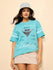 Womens Printed Oversized Fit Cotton T-Shirt