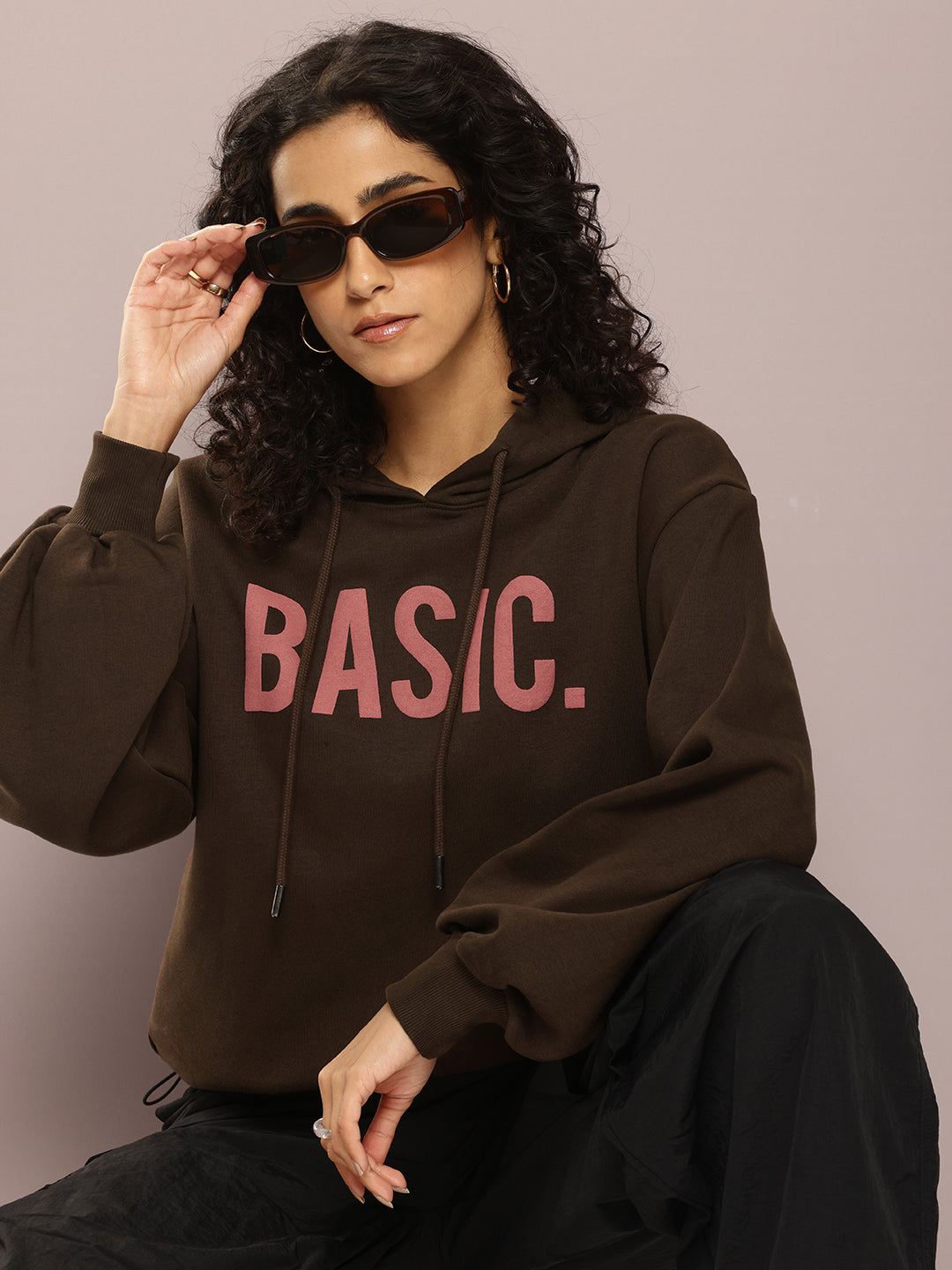 Womens Long Sleeve Oversized Hooded Sweatshirt