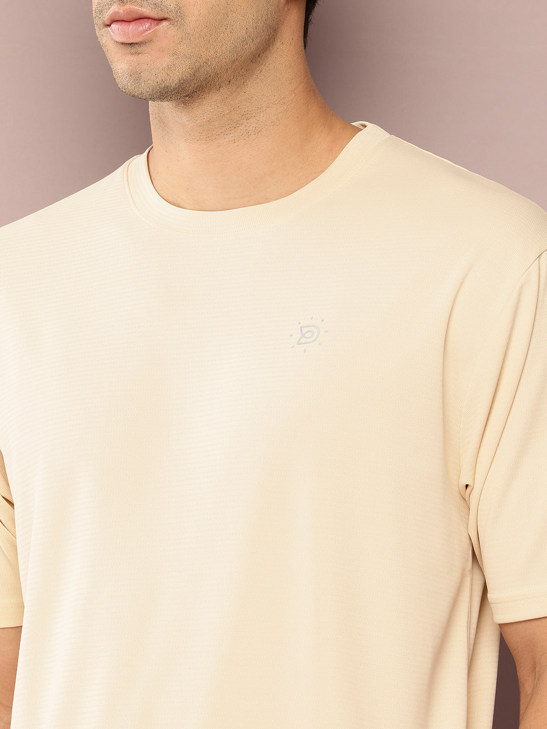 Mens Short Sleeve Round Neck Oversized Polyster Tshirt