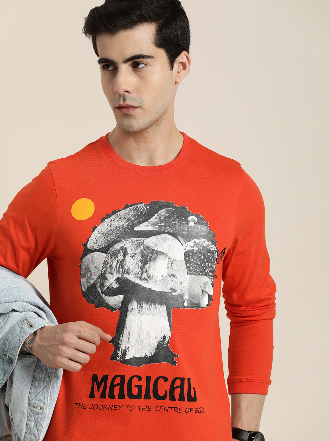 Mens Full Sleeve Round Neck Regular Fit T-Shirts
