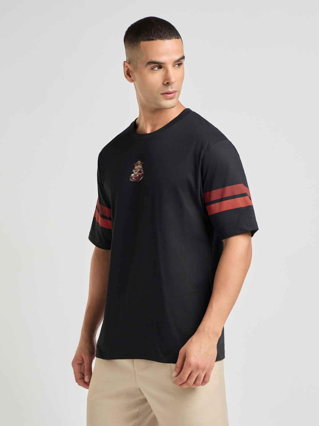Mens Printed Oversized Cotton Round Neck Tshirt