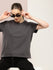 Womens Half Sleeve Round Neck Solid Boxy Fit Tshirts