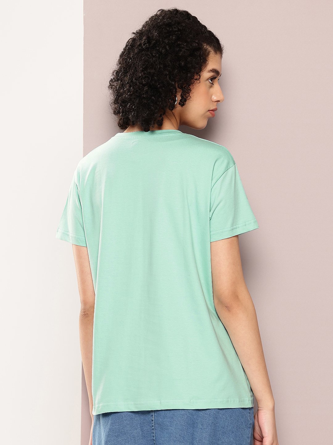 Womens Half Sleeve Round Neck Boxy Fit T-Shirts