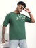Mens Half Sleeve Round Neck Embroidered Oversized Fit Tshirts
