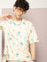 Mens Half Sleeve Round Neck All-Over Printed Oversized Fit Tshirts